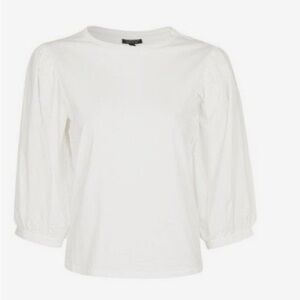 Top Shop Woven Balloon/Puff Sleeve T-Shirt M